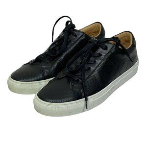 Greats Royale Brooklyn Black Perforated Leather Shoe Sneakers Women's Size‎ 9
